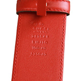 Authentic Gucci Micro Guccissima Belt red leather