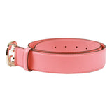 Authentic Gucci Pink Leather belt with interlocking GG buckle