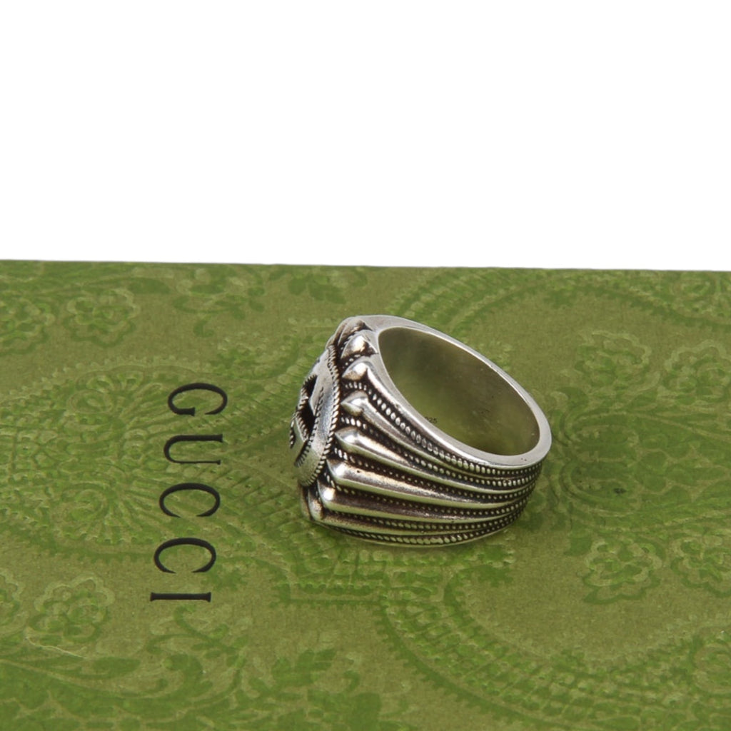 Authentic Gucci Silver 925 Interlocking G Ring