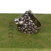 Authentic Gucci Lion Head Motif Ring In Silver