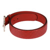 Authentic Gucci Micro Guccissima Belt red leather