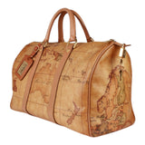 Authentic Alviero Martini Classe world map brown Boston bag