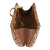 Authentic Lancel wicker rattan clutch with gold chain