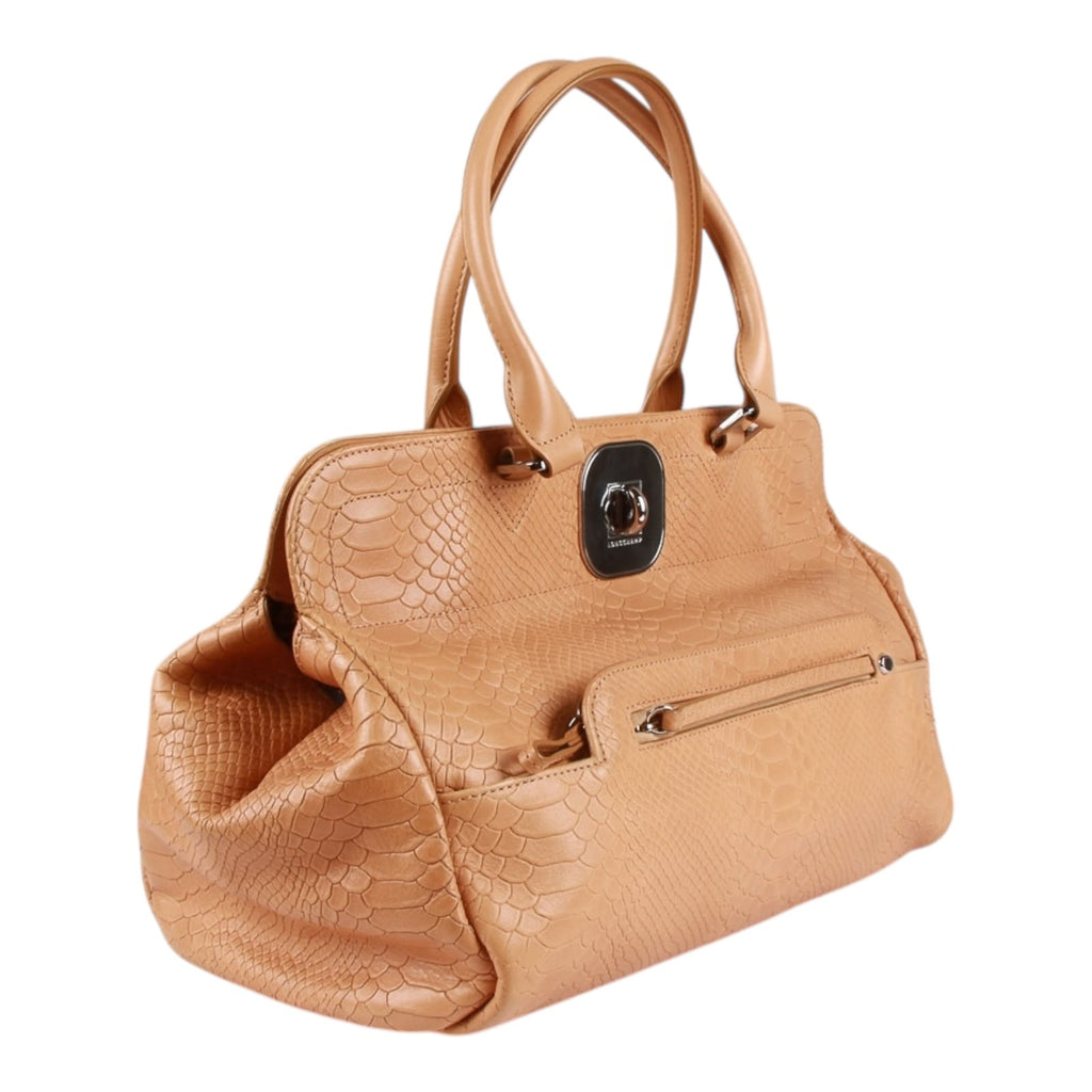 Authentic Longchamp Paris handbag tan leather