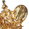 Authentic Gianni Versace crwon face clip on Gold-tone earrings