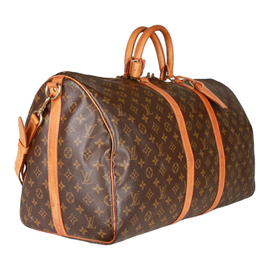 Authentic Louis Vuitton Monogram Keepall bandouliere 55 hand/travel bag