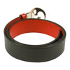 Authentic Gucci Black/Red Leather belt with interlocking GG buckle