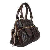 Authentic Chloe Classic Bay Bag Brown Leather