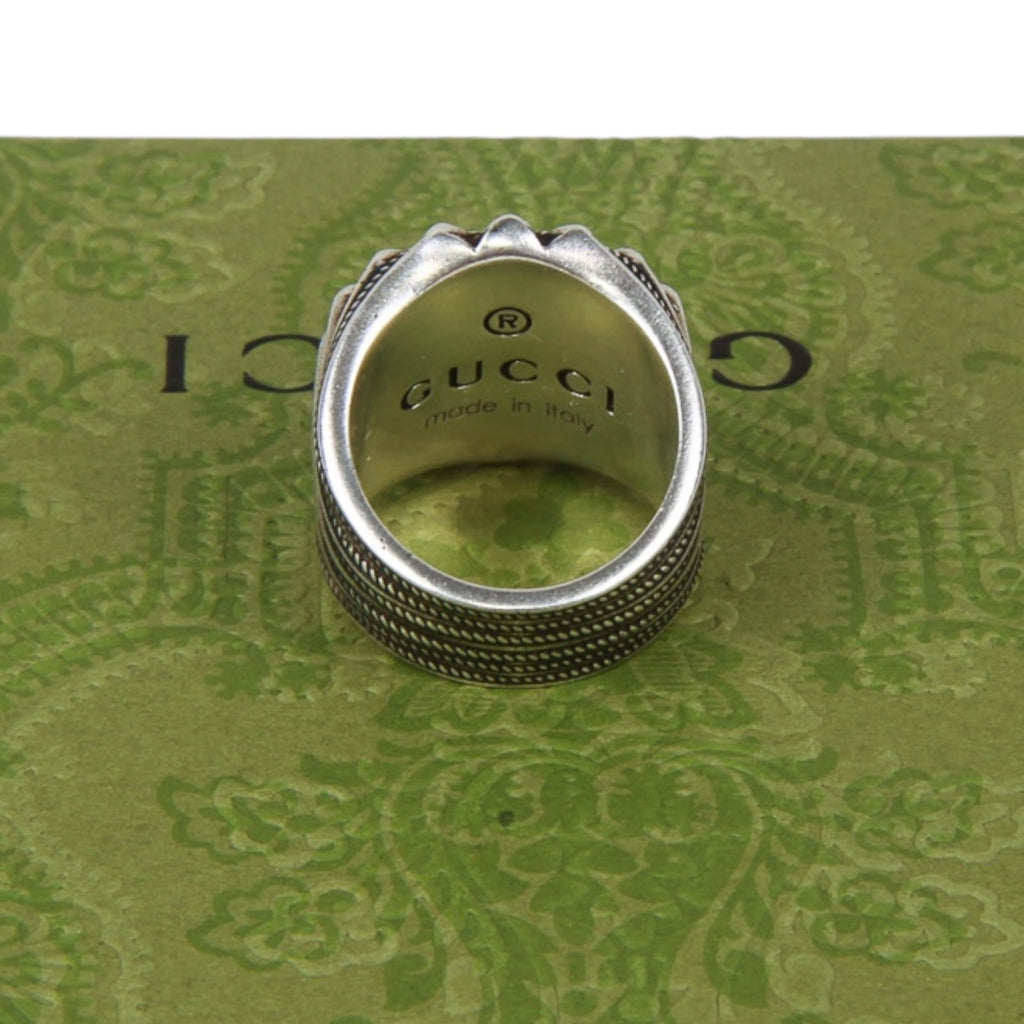 Authentic Gucci Silver 925 Interlocking G Ring