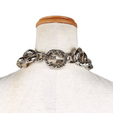 Authentic GUCCI Interlocking G Choker In Silver-toned Metal