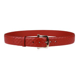 Authentic Gucci Micro Guccissima Belt red leather