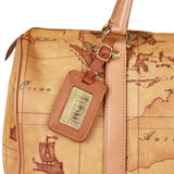 Authentic Alviero Martini Classe world map brown Boston bag