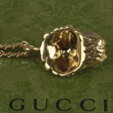 Authentic Gucci Lion Head Motif Gemstone necklace