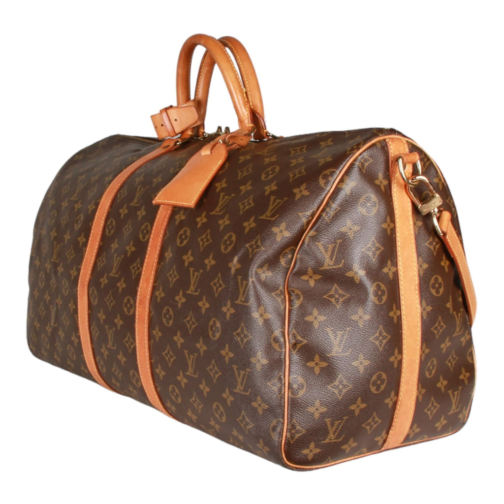 Authentic Louis Vuitton Monogram Keepall bandouliere 55 hand/travel bag