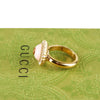 Authentic Gucci interlocking g logo crystal-embellished ring