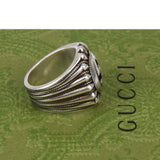 Authentic Gucci Silver 925 Interlocking G Ring