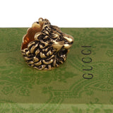 Authentic Gucci Lion Head Motif in Gold tone