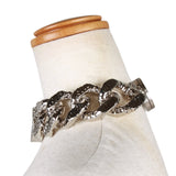 Authentic GUCCI Interlocking G Choker In Silver-toned Metal