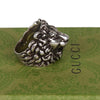 Authentic Gucci Lion Head Motif Ring In Silver