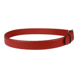 Authentic Gucci Micro Guccissima Belt red leather