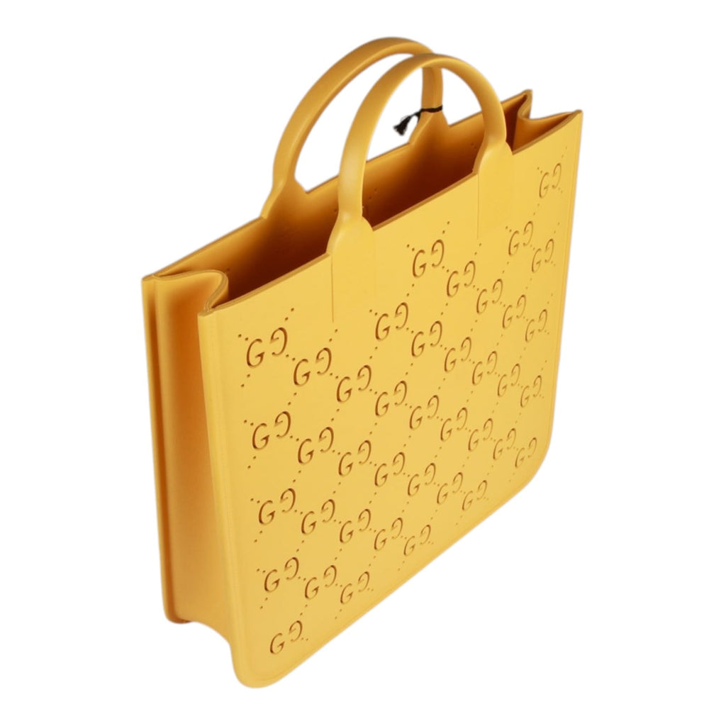 Authentic GUCCI Kids' Perforated Rubber Tote Bag In Yellow