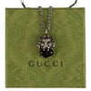 Authentic Gucci Lion Head Motif Black Gemstone necklace