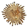 Authentic Gianni Versace sunburst face clip on Gold-tone earrings