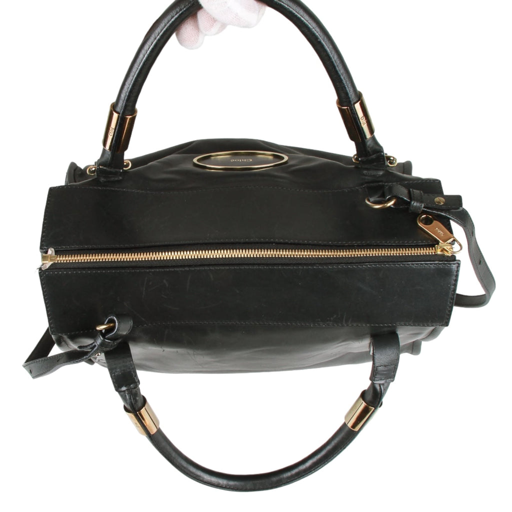 Authentic Chloe black leather 2 way shoulder bag