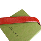 Authentic Gucci Micro Guccissima Belt red leather