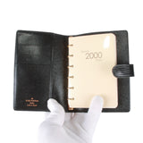 Authentic Louis Vuitton Black Epi Agenda PM notebook