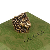 Authentic Gucci Lion Head Motif in Gold tone