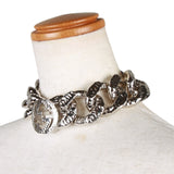 Authentic GUCCI Interlocking G Choker In Silver-toned Metal