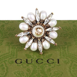 Authentic Gucci Interlocking G Flower Ring