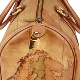 Authentic Alviero Martini Classe world map brown Boston bag