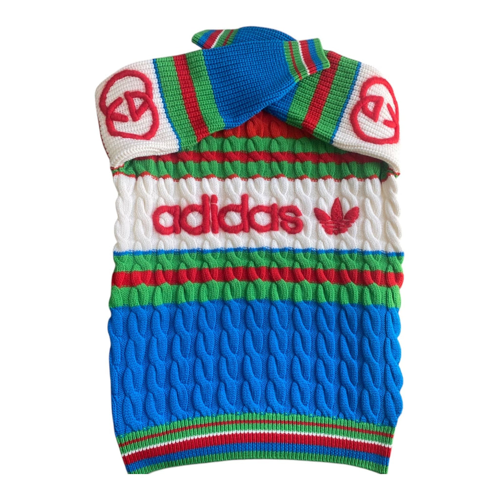 Authentic Gucci x Adidas Michele period Wool Knit S Multicolor 717722