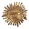Authentic Gianni Versace sunburst face clip on Gold-tone earrings