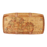 Authentic Alviero Martini Classe world map brown Boston bag