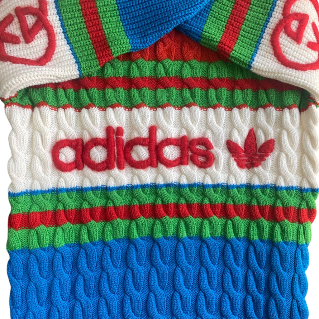 Authentic Gucci x Adidas Michele period Wool Knit S Multicolor 717722