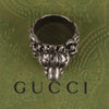 Authentic Gucci Lion Head Motif Ring In Silver