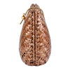 Authentic Lancel wicker rattan clutch with gold chain