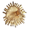 Authentic Gianni Versace sunburst face clip on Gold-tone earrings