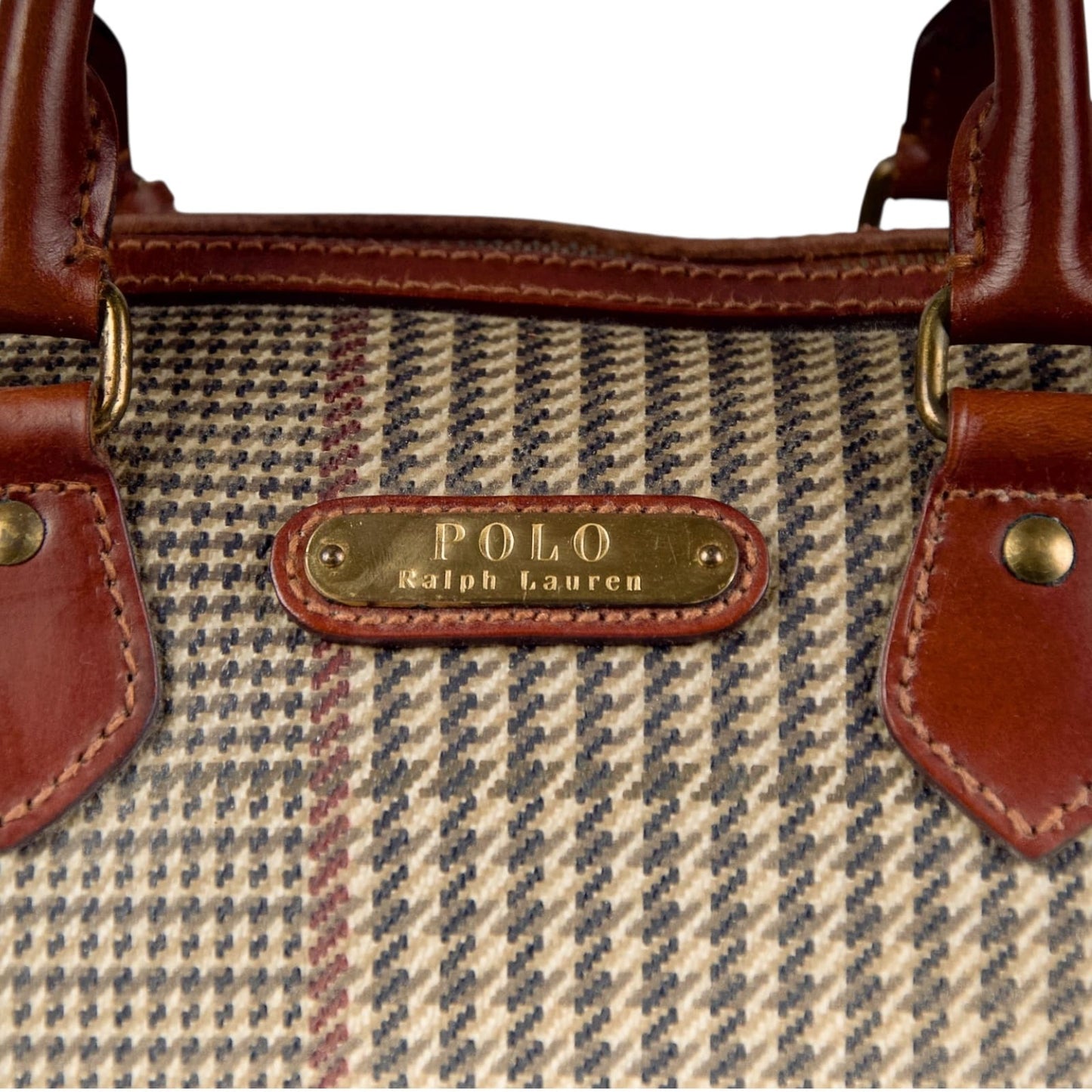 Authentic Polo Ralph Lauren Glen Plaid Boston Bag