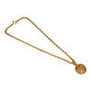 Authentic Chanel chain CC pendant Gold tone necklace