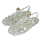 Authentic Gucci Double G Rubber transparent Jelly Sandals New