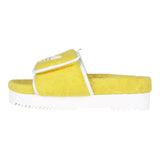 Authentic Gucci x Adidas GG Platform sponge sandals yellow woman's Size 8