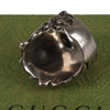 Authentic Gucci Lion Head Motif Ring In Silver