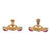 Authentic Gianni Versace crwon face clip on Gold-tone earrings