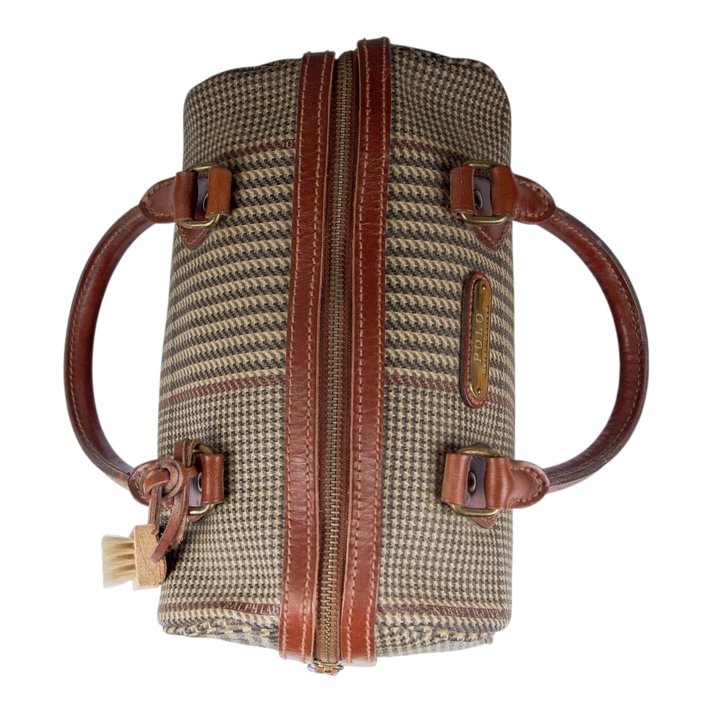 Authentic Polo Ralph Lauren Glen Plaid Boston Bag