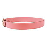 Authentic Gucci Pink Leather belt with interlocking GG buckle