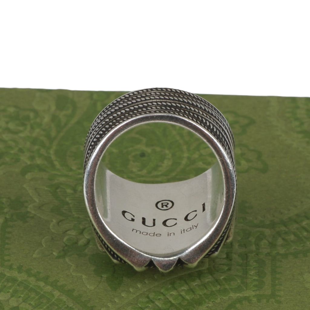 Authentic Gucci Silver 925 Interlocking G Ring